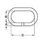 Grade 80 oblong master Links diagram